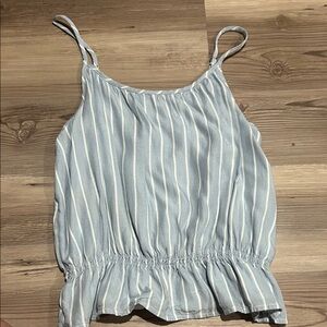 Ambercrombie Elegant Blue Striped Tank Top